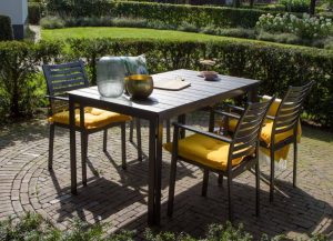 Garden Impressions - Atlantis - tafel - 150x90 - royal greydonker grijs glas