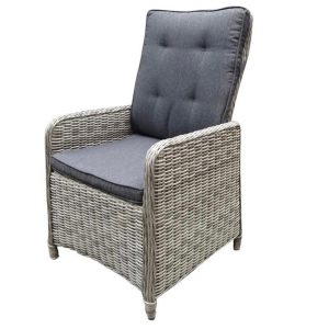 Empoli verstelbare lounge stoel white grey + dark grey