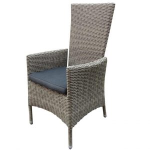 Capri verstelbare dining stoel natural kobo grey + royal dark grey