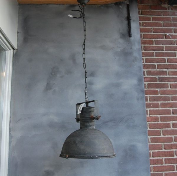 Hanglamp met glas zwart 50 cm