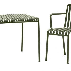 Hay Palissade tuinset 80x80 tafel + 4 stoelen (armchair)