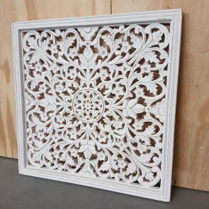 Houten wandpaneel Santa Domingo white wash 60 x 60 cm