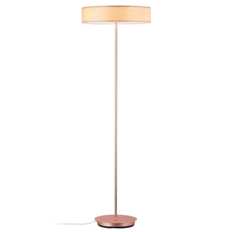 Decoratieve vloerlamp Liska met houten kap