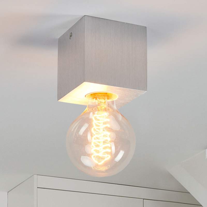 Minimalistische plafondlamp Cubic uit aluminium