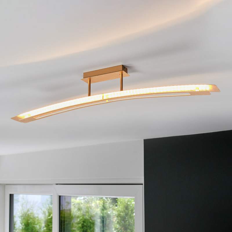 Lolina - helder verlichtende LED plafondlamp, goud
