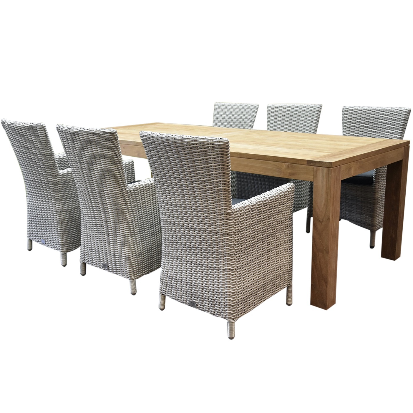 Capri Krista dining tuinset 240x100xH77,5 cm wit