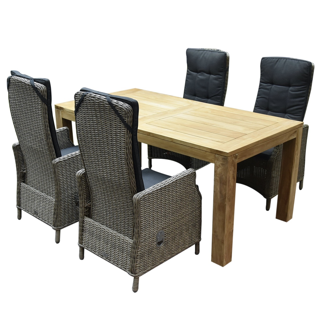 Empoli Krista dining tuinset 180x95xH77,5 cm 5-delig verstelbaar