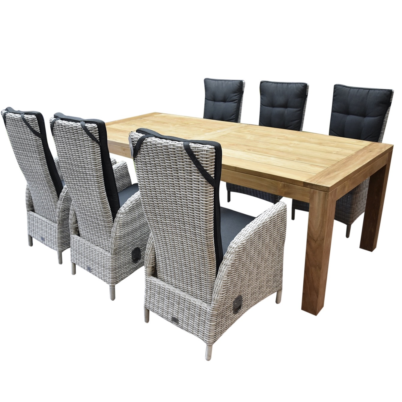 Menorca Krista dining tuinset 240x100xH77,5 cm 7-delig wit