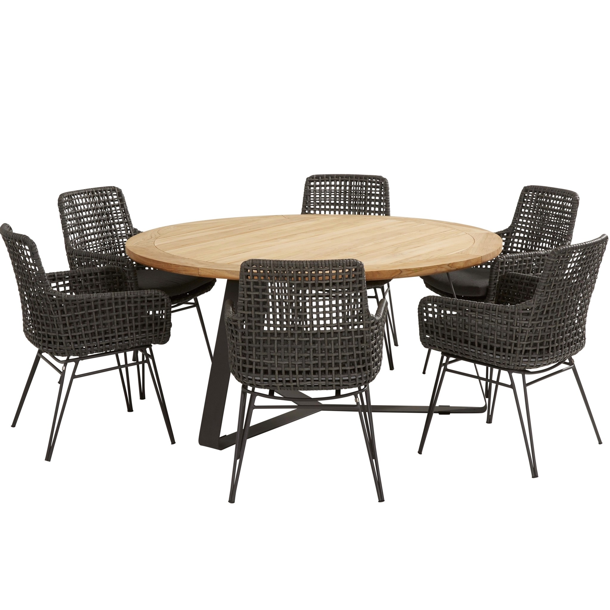 Opera Basso dining tuinset 160xH75 cm 7-delig 4 Seasons Outdoor