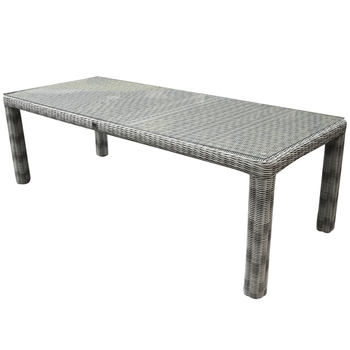 Bergamo dining tuintafel 240x100xH78 cm wit grijs