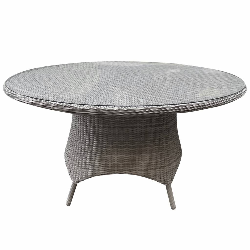 Riccione dining tuintafel 150 cm rond wit grijs