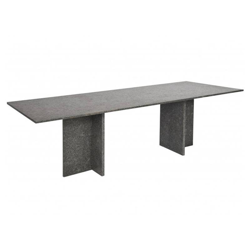 Tonsberg dining tuintafel 240x100xH75 cm 2 cm graniet pearl black satinado