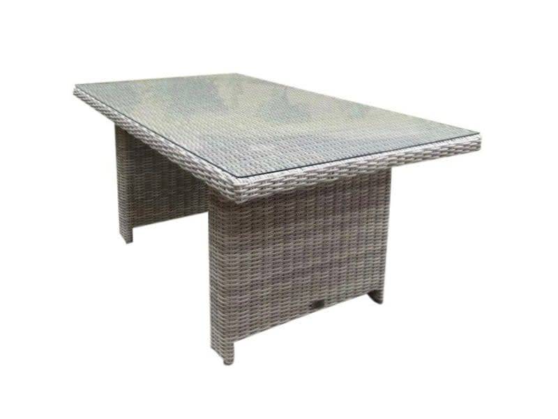 San Marino lounge-diningtafel 146x84,5xH66,5 cm wit grijs