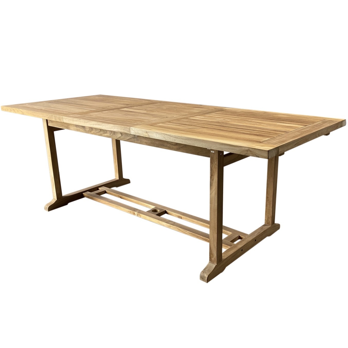 Rechthoekig uitschuifbare dining tuintafel 160-220x90xH76 cm bladdikte 2,8 cm teak