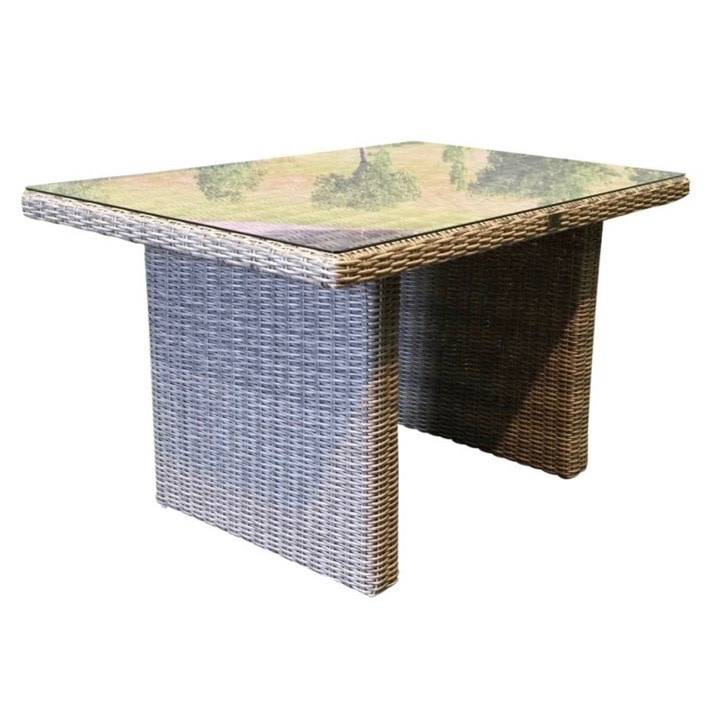 Ibiza lounge-dining tafel 120x80xH70 cm grijs