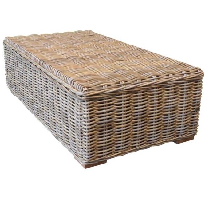 Nissah lounge tuintafel 143x75 naturel rotan