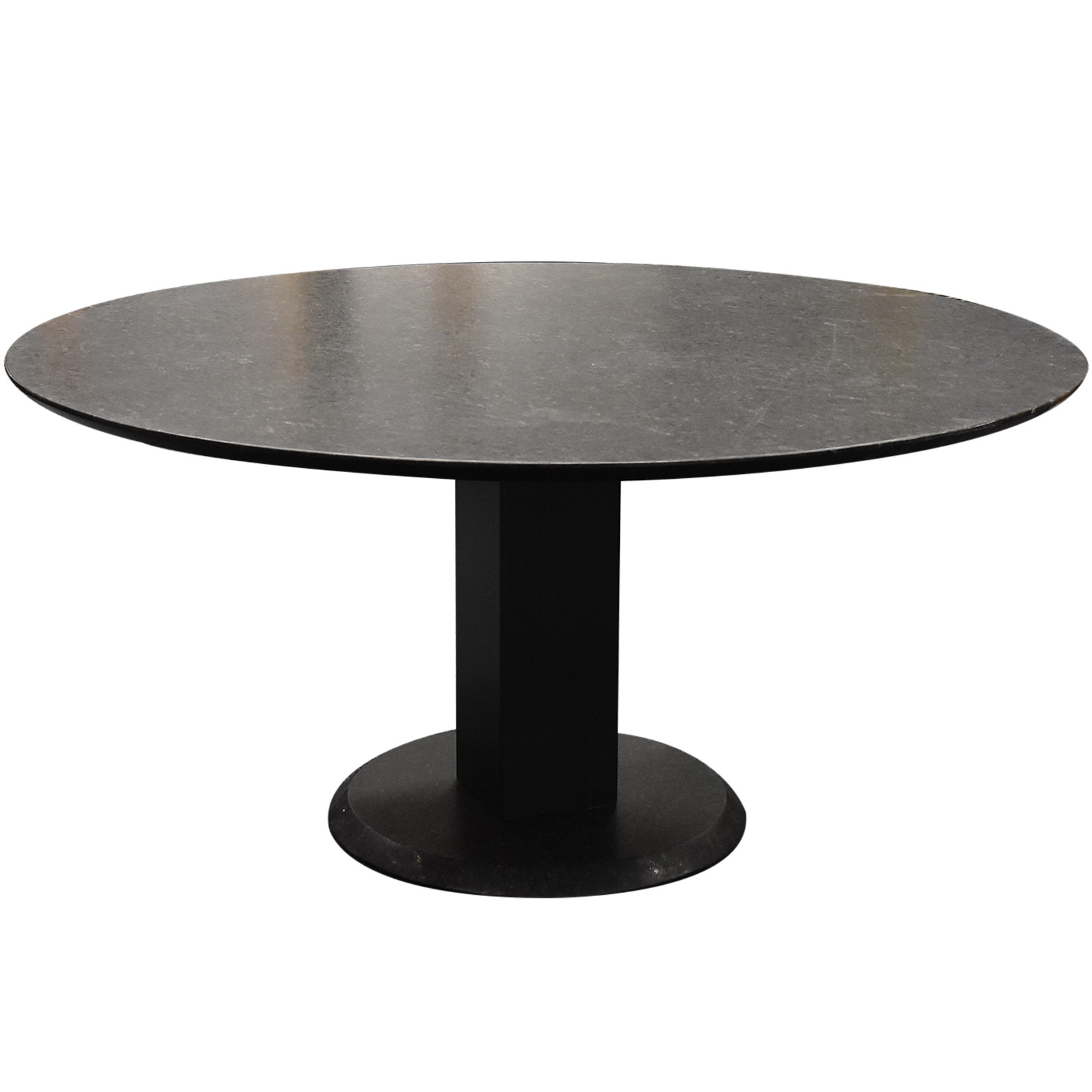 Dallas dining tuintafel 160 cm rond graniet pearl black satinado