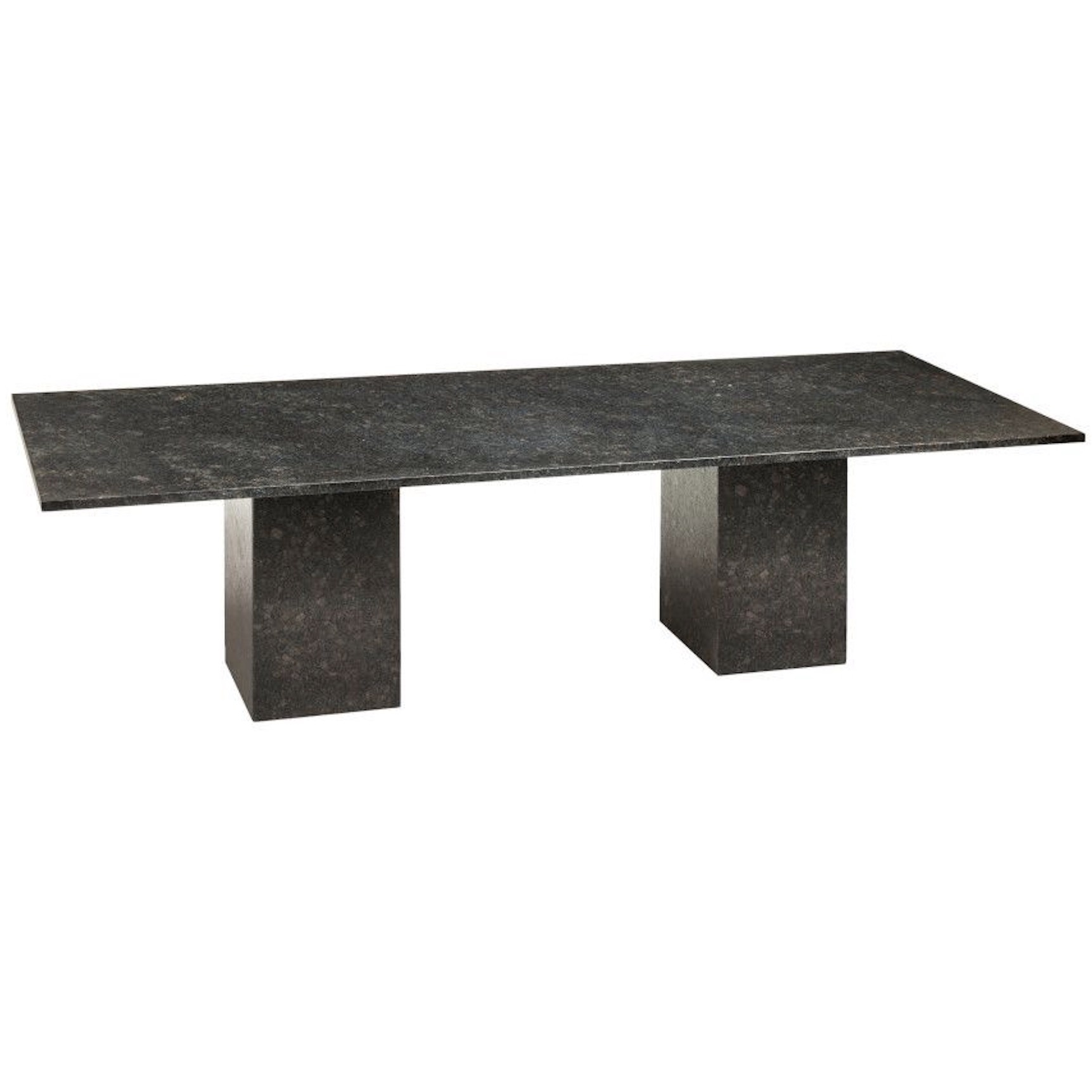 Viking dining tafel 300x100xH75 cm Angola black gezoet graniet