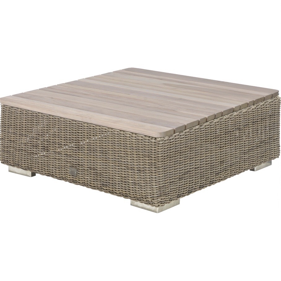 4 Seasons Outdoor Kingston koffietafel 85x85xH35 cm teak top