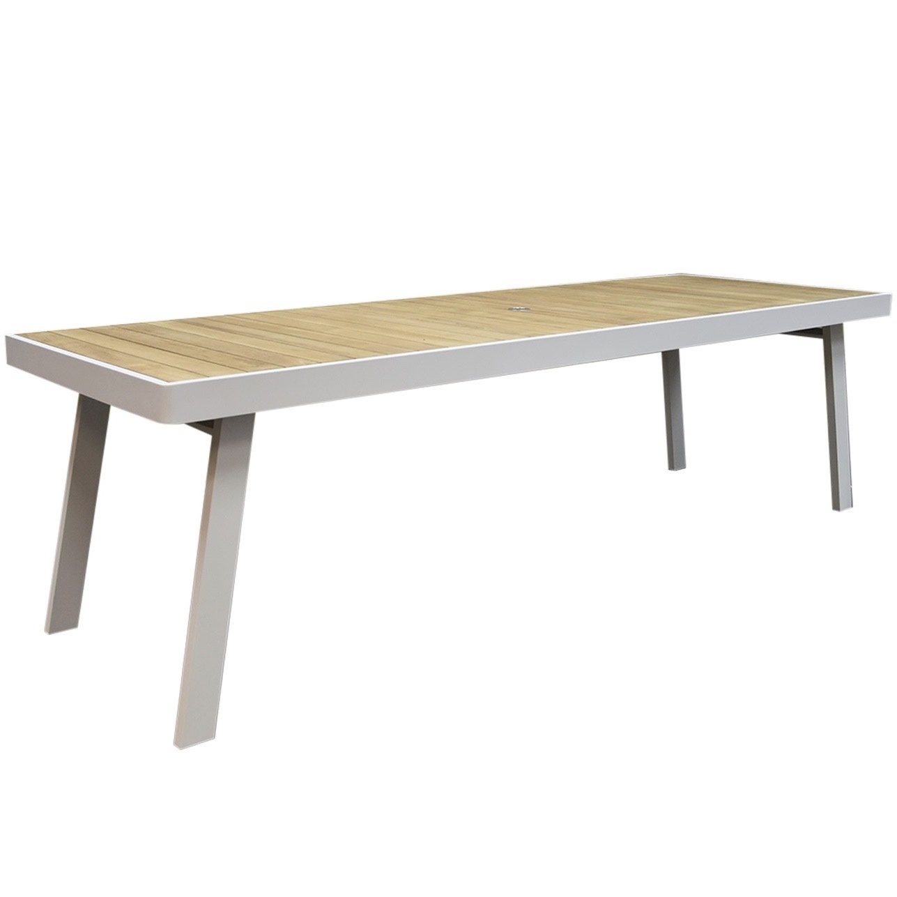 York dining tuintafel 260x90xH75 cm aluminium wit teak