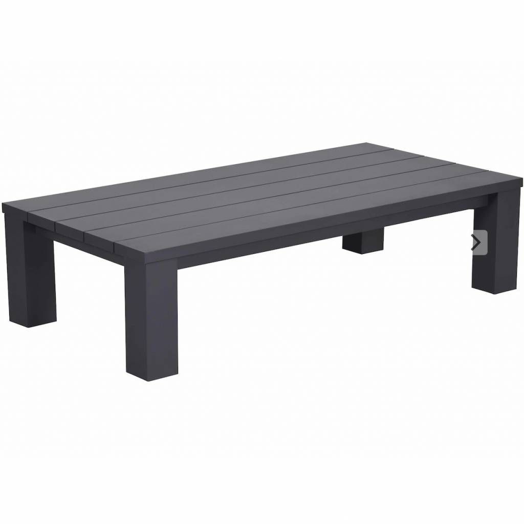 Cube lounge tuintafel 140x70xH40 cm aluminium antraciet