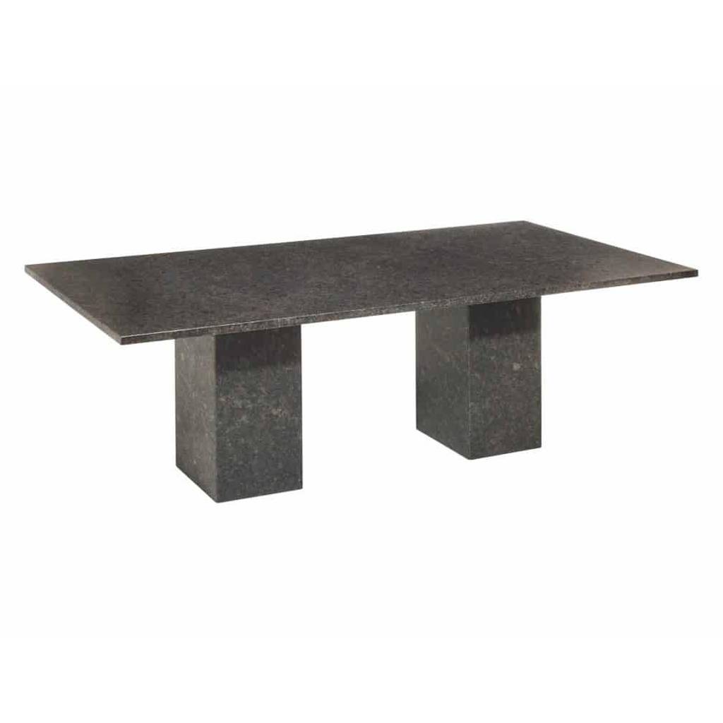 Viking dining tuintafel 240x100xH75 cm 3 cm graniet Angola black gezoet