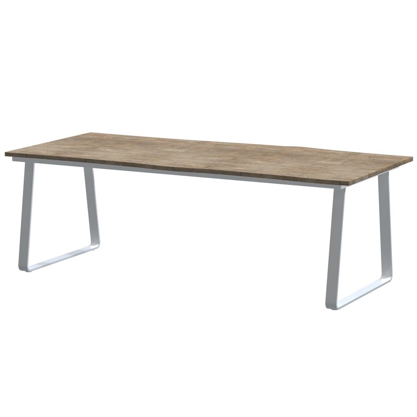 Konos Robusto dining tuintafel 220x90xH75 cm lichtgrijs