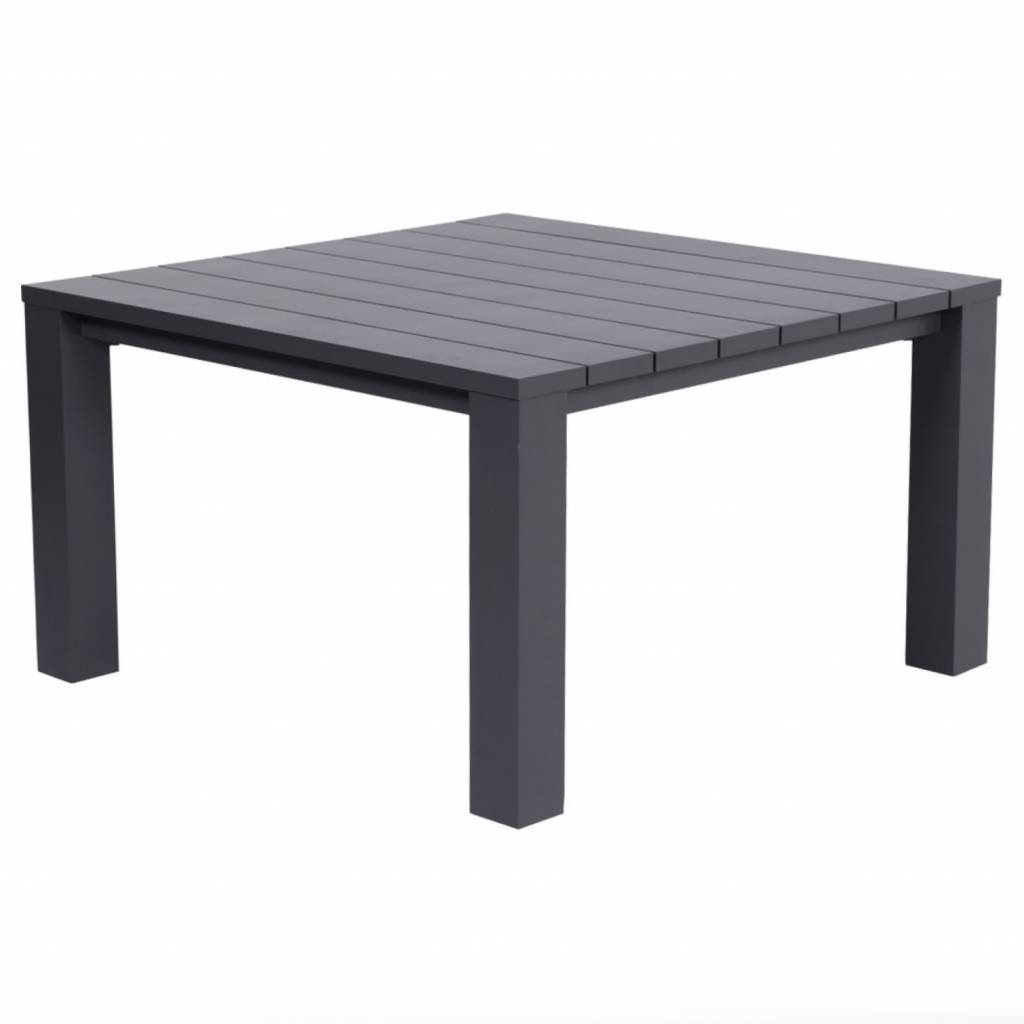 Cube lounge-diningtafel 115x115xH68 cm aluminium antraciet