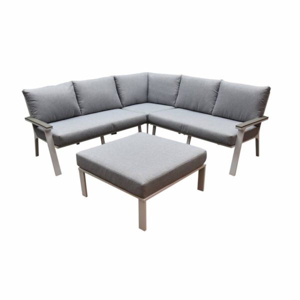 Murcia hoek loungeset 4-delig aluminium wit