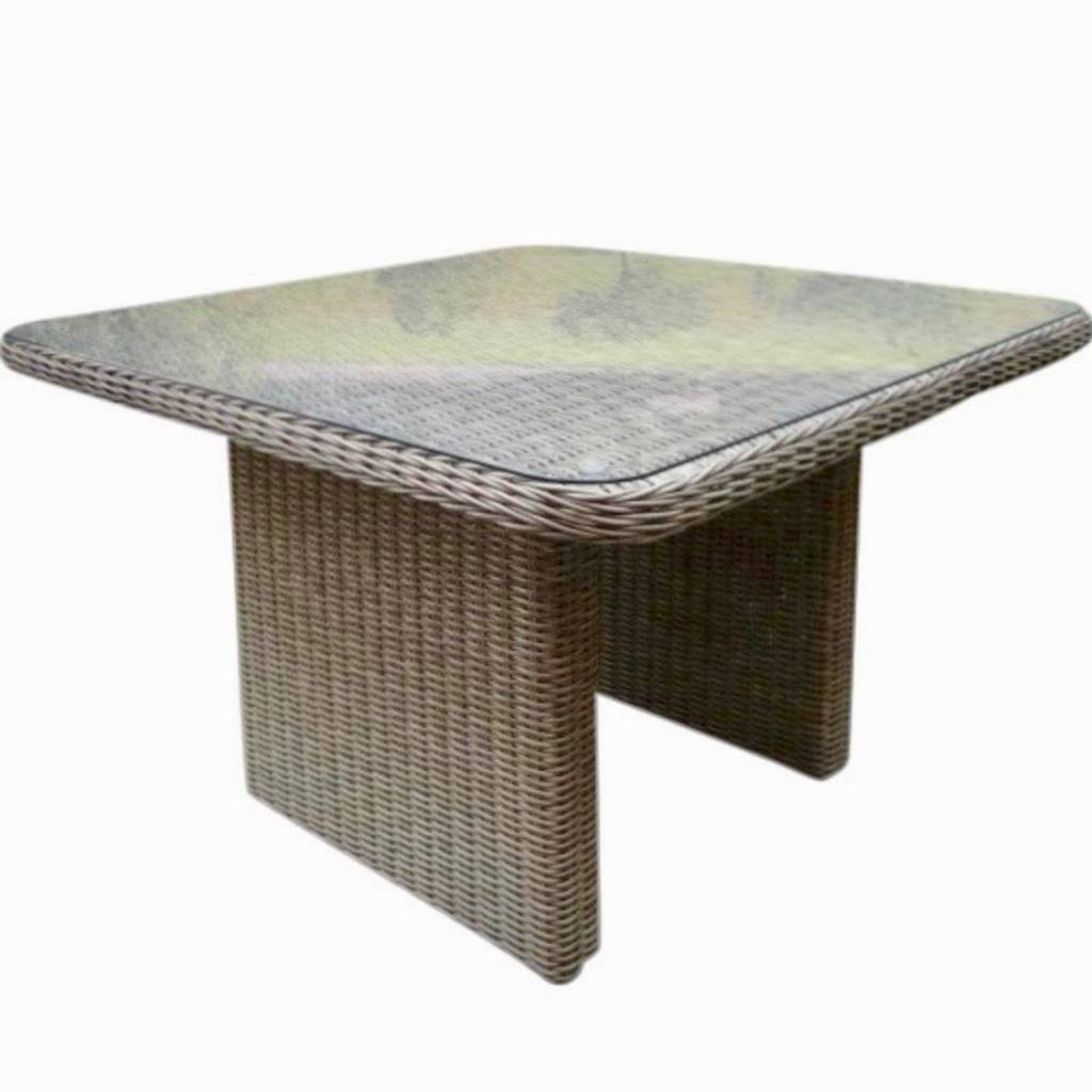 Bilbao XL lounge-diningtafel 110x110xH70 cm grijs