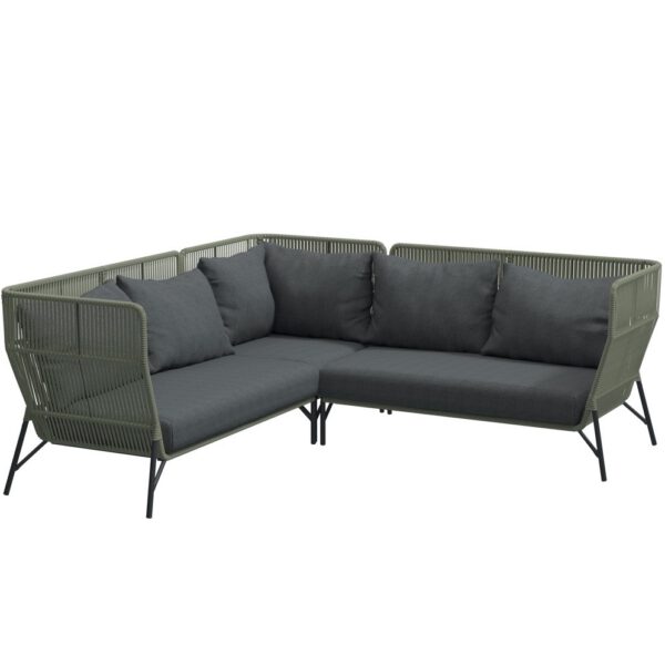 4 Seasons Outdoor Altoro modulair hoek loungeset 3-delig rope