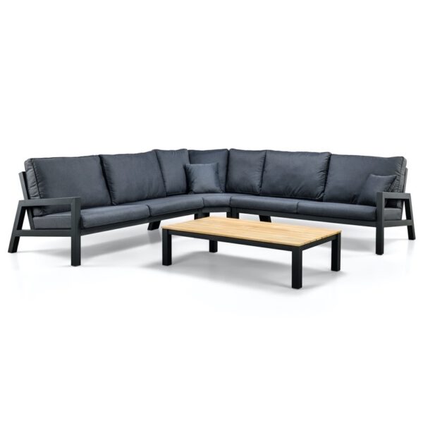 SUNS Lago Xl hoek loungeset 4 delig antraciet aluminium