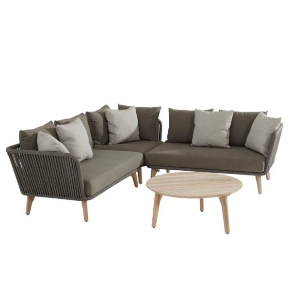 Santander hoek loungeset 4-delig taupe rope 4 Seasons Outdoor