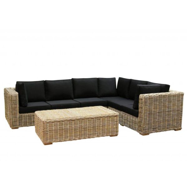 Nissah XL hoek loungeset 3-delig naturel rotan (rechts)