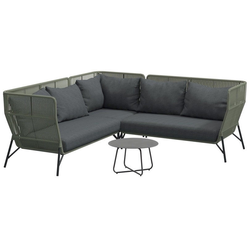 4 Seasons Outdoor Altoro modulair hoek loungeset 4-delig rope