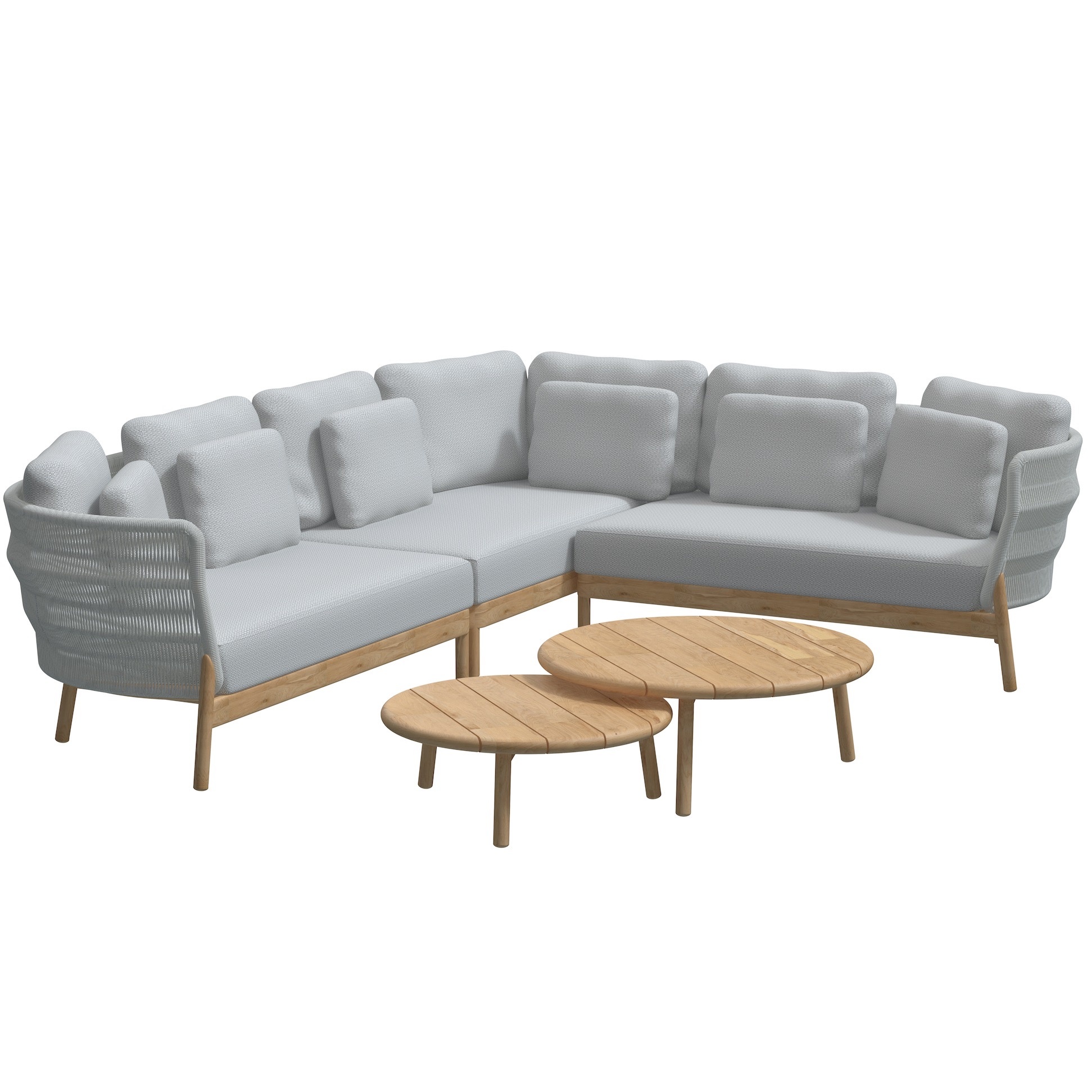 4 Seasons Outdoor Avalon hoek loungeset 5-delig teak rechts