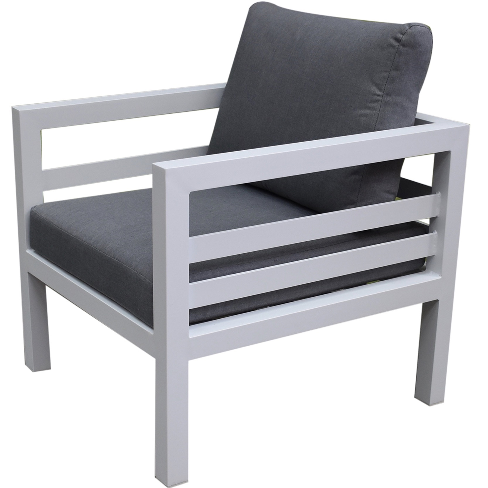 Fabri lounge tuinstoel aluminium wit