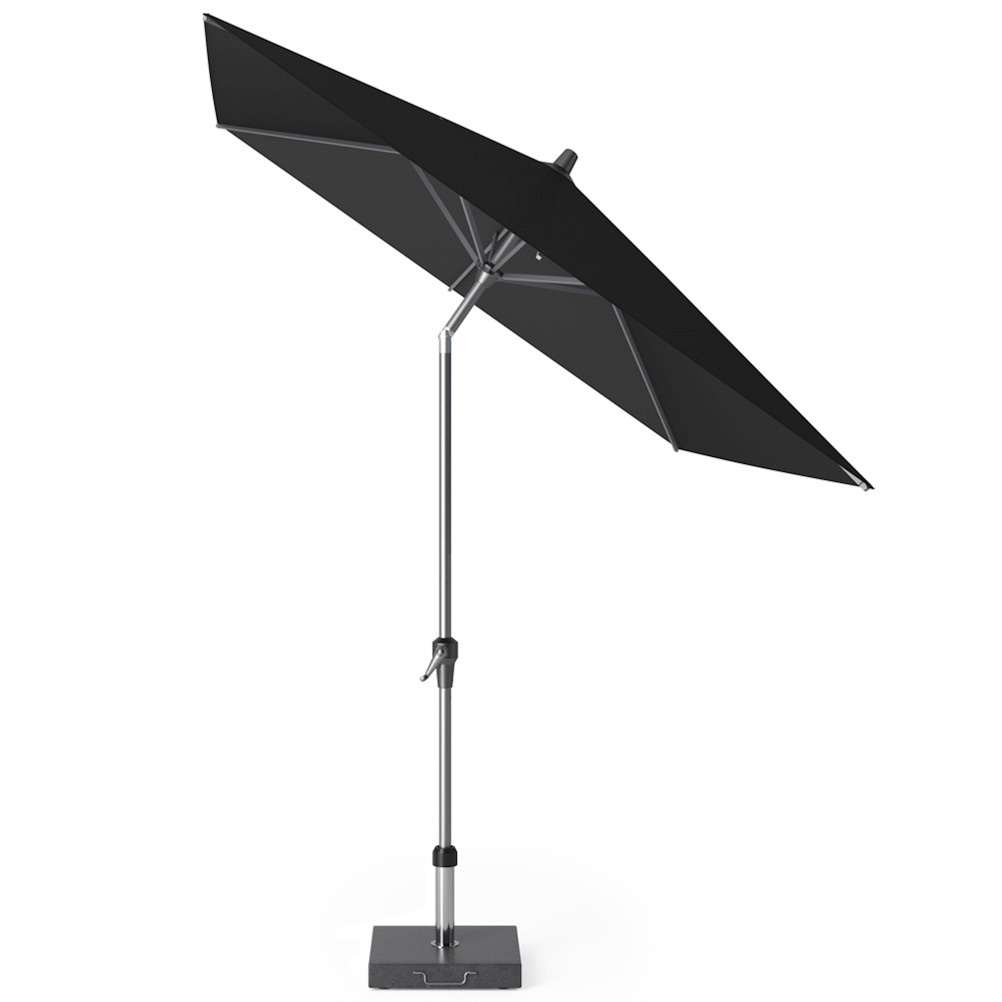 Riva parasol 250x200 cm zwart met kniksysteem