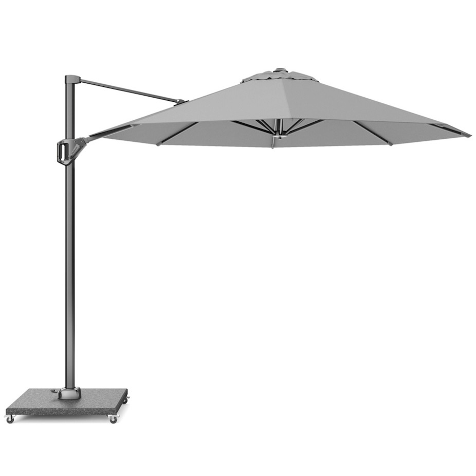 Voyager T1 zweefparasol 300 cm rond lichtgrijs