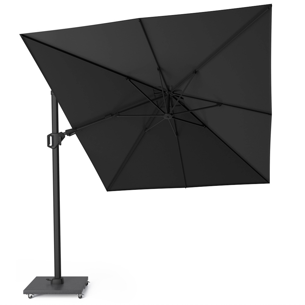 Challenger T2 premium zweefparasol 350x260 cm matt black mast jet black