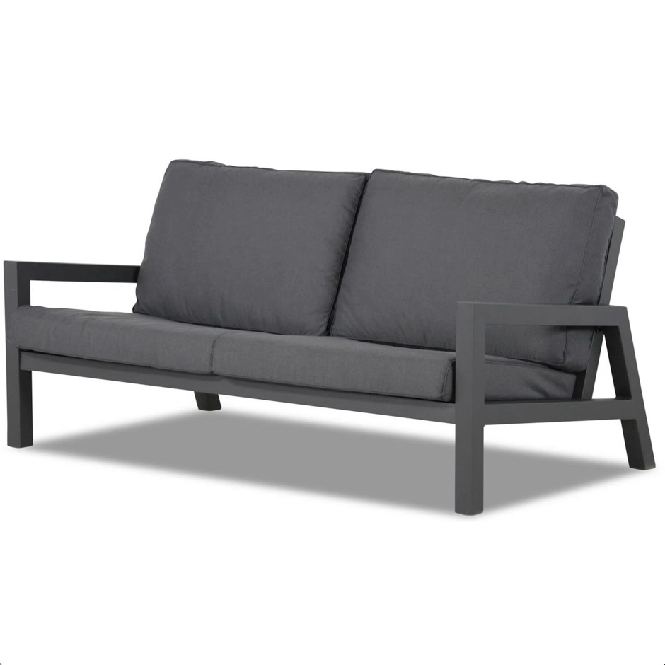 SUNS Lago lounge tuinbank matt royal grey / antraciet frame