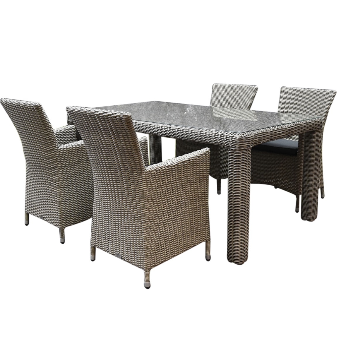 Capri Bergamo dining tuinset 180x100xH76 cm 5-delig grijs