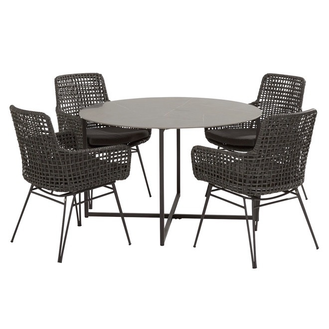 Opera Quatro dining tuinset 120xH75 cm 5-delig 4 Seasons Outdoor