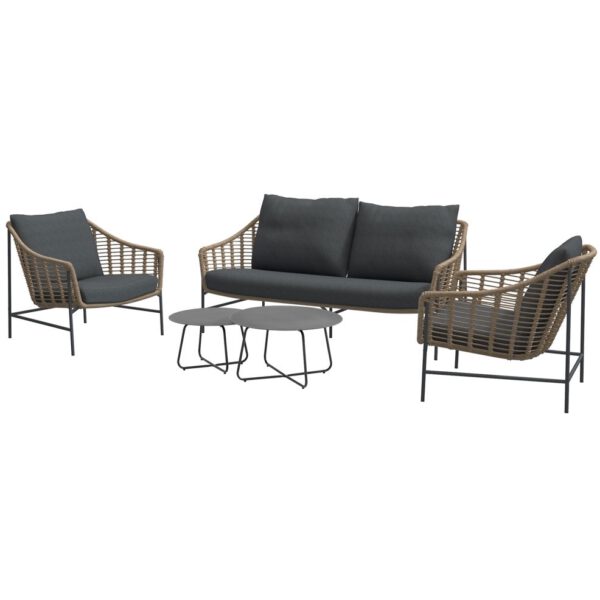 4 Seasons Outdoor Timor stoel bank loungeset 5-delig