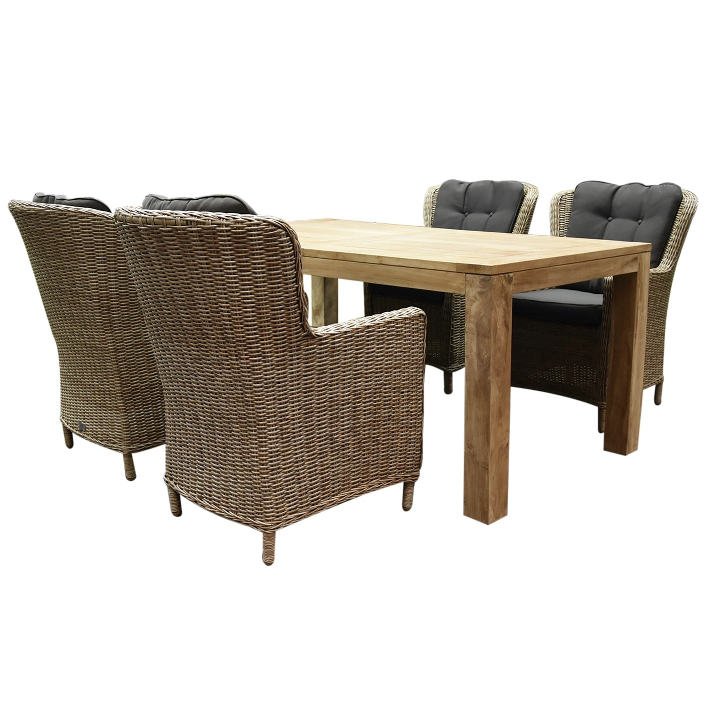 Marina Krista dining tuinset 180x95x77,5 cm 5-delig teak