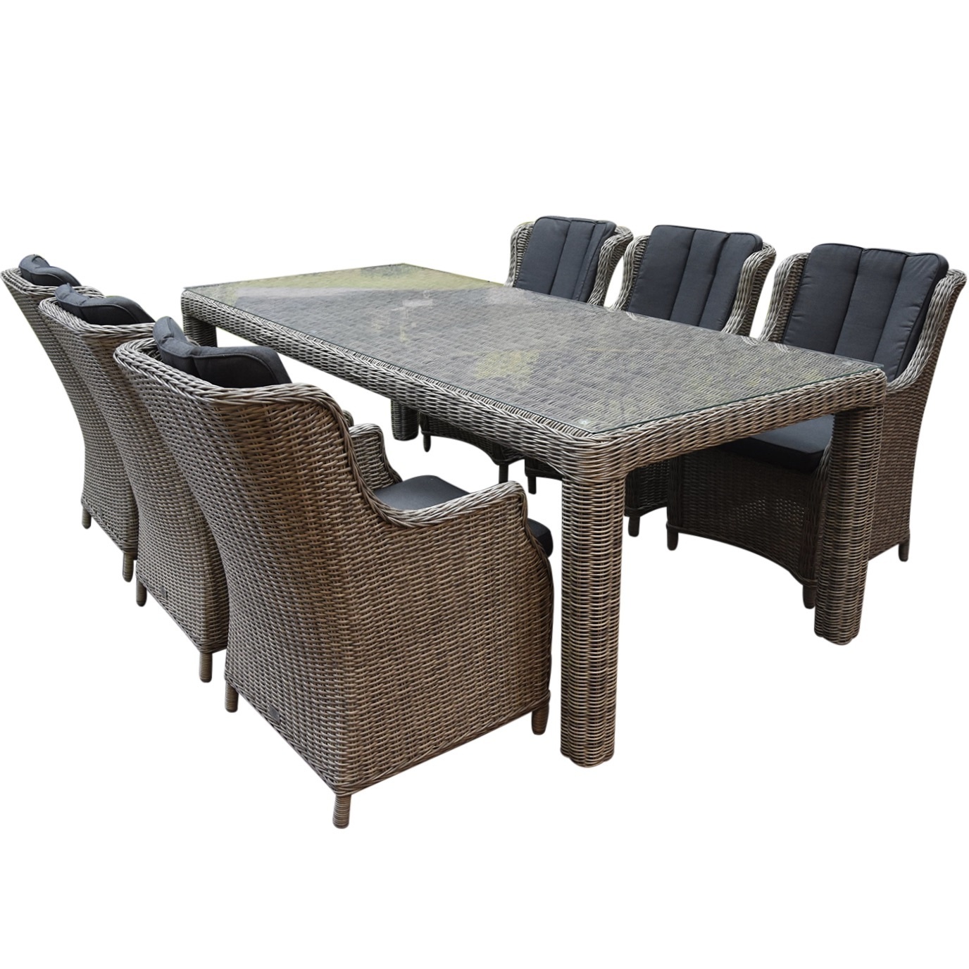 Darwin Bergamo dining tuinset 240x100xH77 cm 7-delig grijs