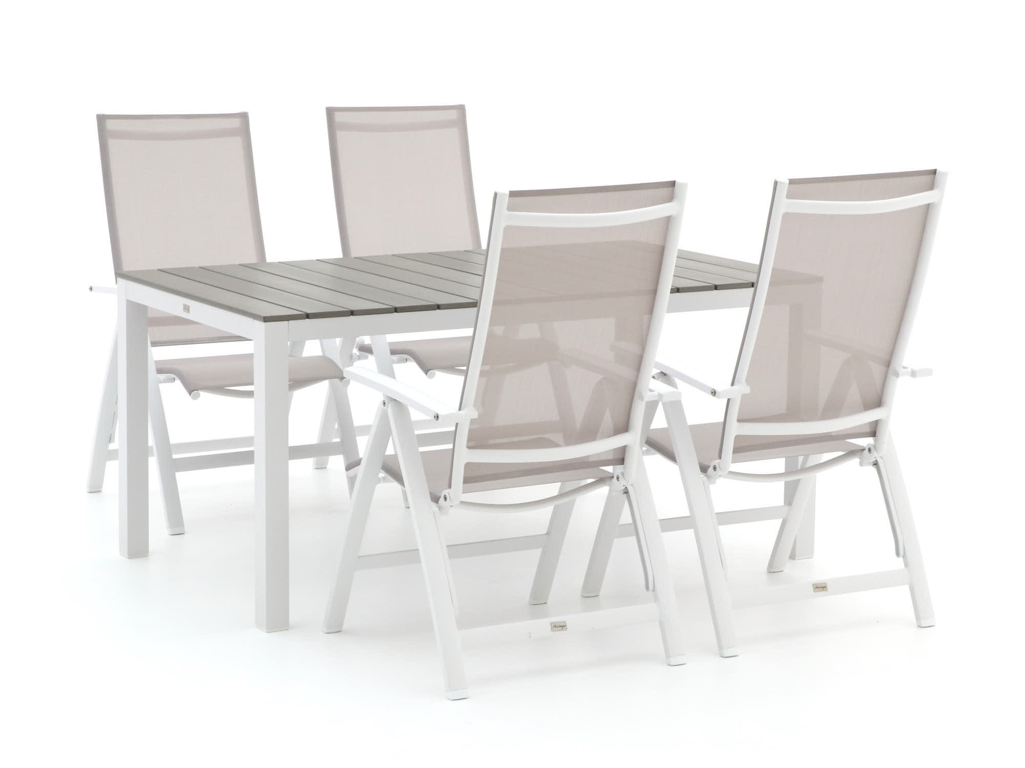 Bellagio Avenza/Fidenza 160cm dining tuinset 5-delig verstelbaar - Laagste prijsgarantie!