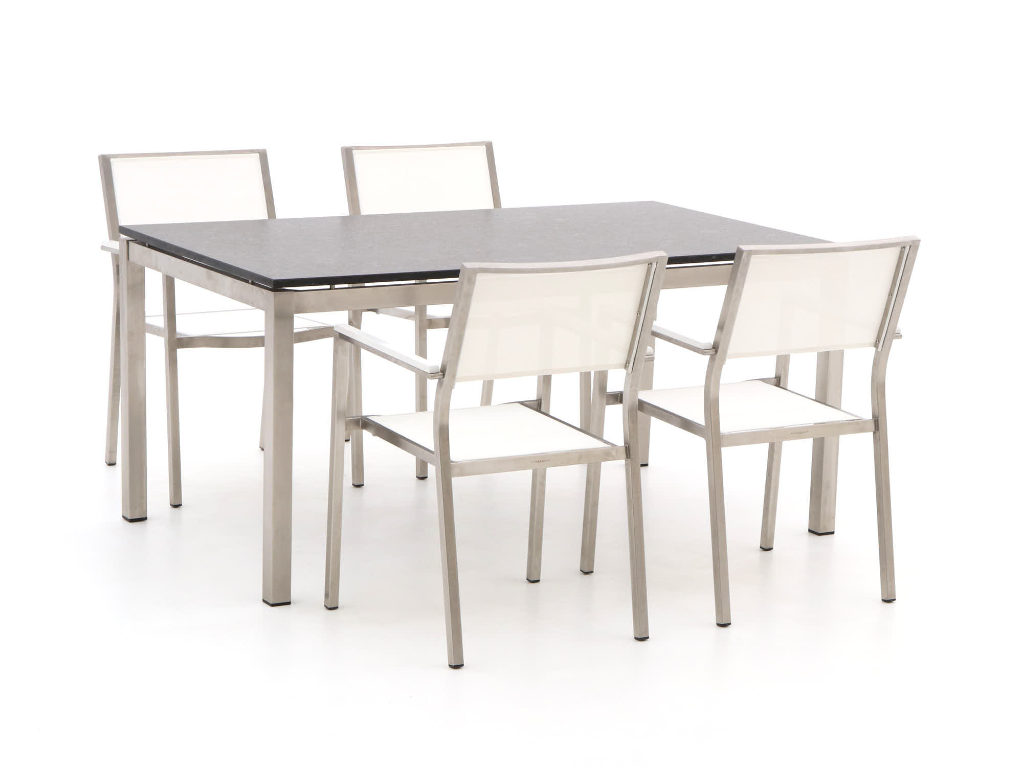 Bernstein Freiburg/Bremen 160cm dining tuinset 5-delig stapelbaar - Laagste prijsgarantie!