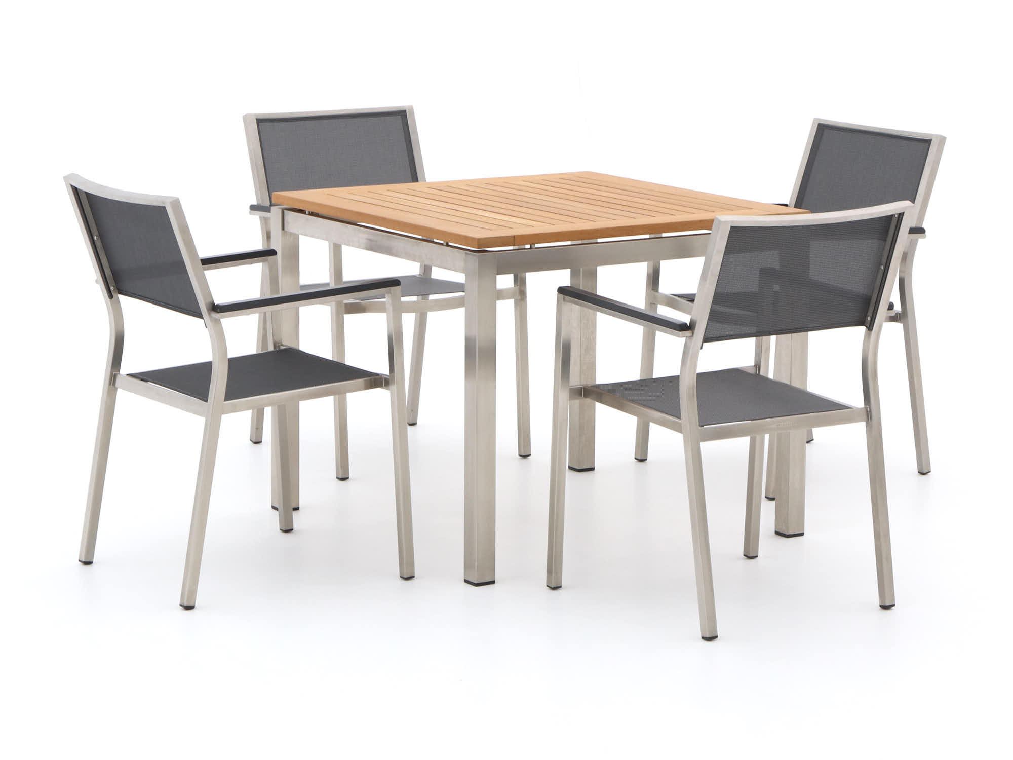 Bernstein Freiburg 90cm dining tuinset 5-delig stapelbaar - Laagste prijsgarantie!