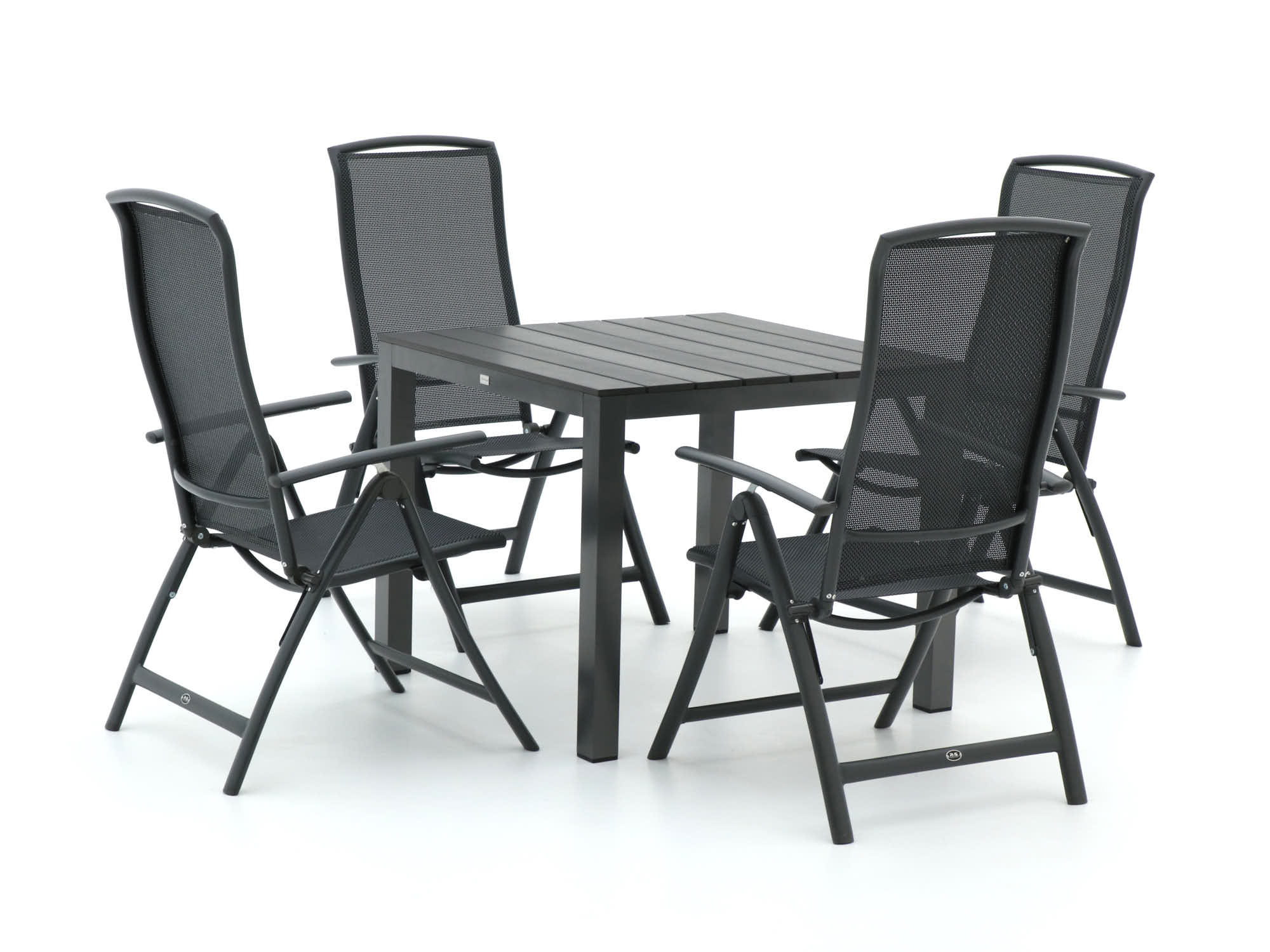 R&S Design Capri/Fidenza 90cm dining tuinset 5-delig verstelbaar - Laagste prijsgarantie!